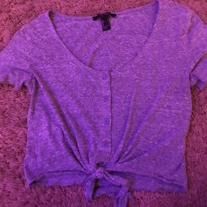 Tie front crop top